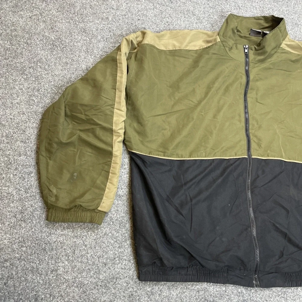 Vintage‎ David Taylor Men's Lightweight Bomber Jacket Size: XLT Black And Green